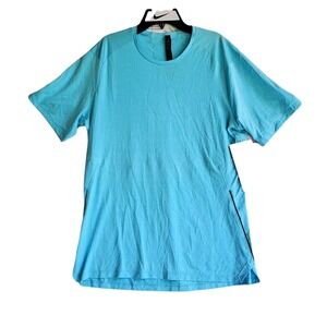 NWT Lululemon Mens Medium Blue Tech Short Sleeve Activewear LM3BF4S